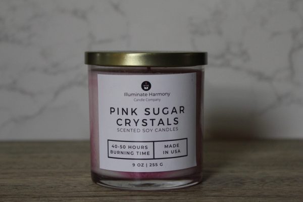 pink sugar crystalz soy candle