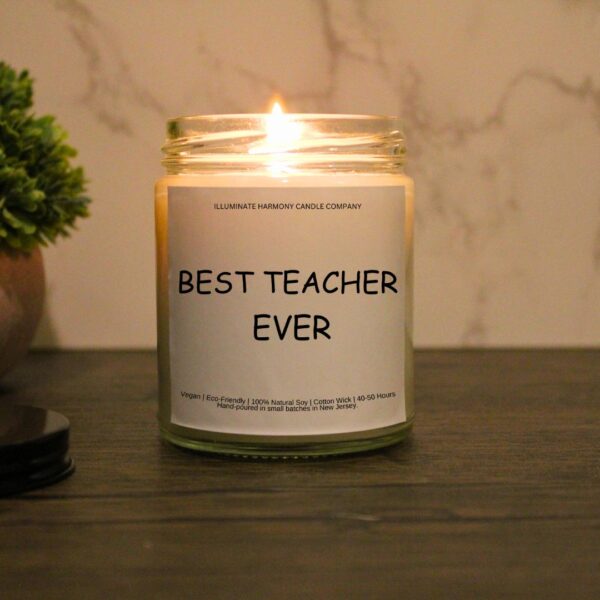 Best Teacher Ever Candle |Funny Candles | Personalized Candle Gift | Birthday Gift |Gift For Teachers | Gift For Her |College Professor Gift