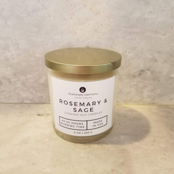 Rosemary and Sage Scented Candle 9 oz