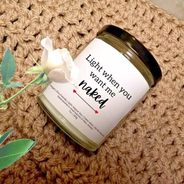 Light When You Want Me Naked Candle| Valentine's Day Candle| Romantic Candle| Gift For Her| Gift For HIm|Funny Candle| Happy Valentine's Day